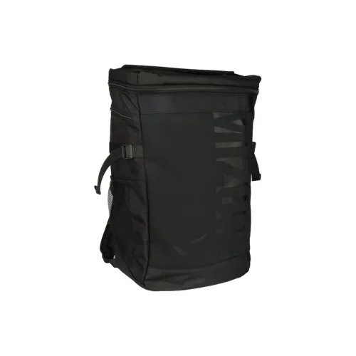 Mizuno PU Bonded Polyester Backpack Unisex Black Yellow/Black Red