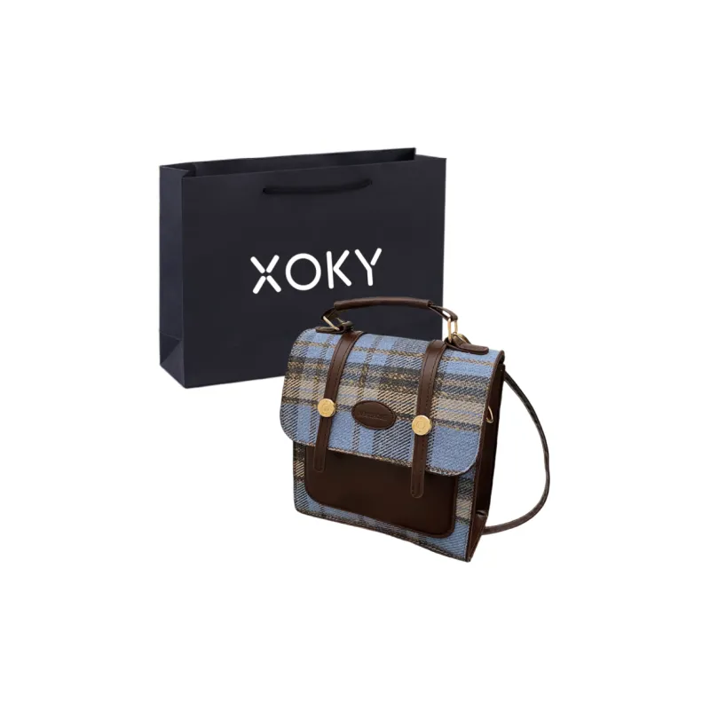 XOKY Woolen Backpack Women's Red/Blue/Coffee-4