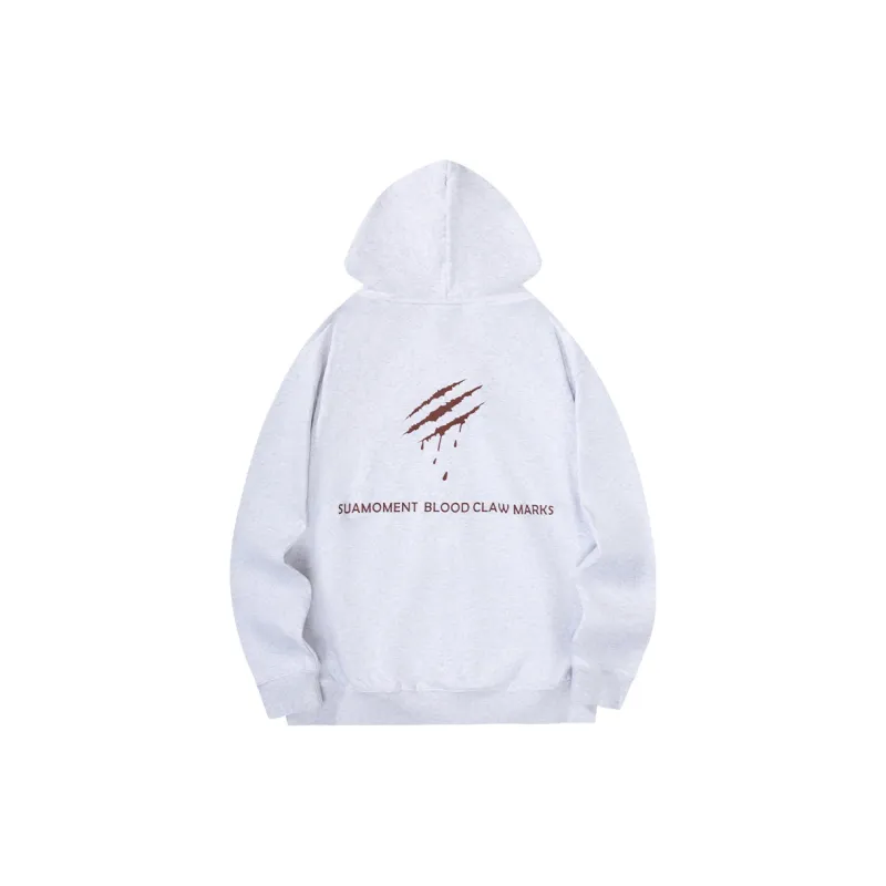 Suamoment Sweatshirt American Casual Loose Fit Hoodie Unisex-8