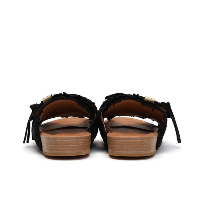 Visvim Slide Slippers Unisex Black-2