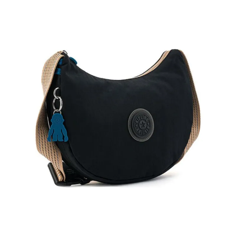 Kipling Polyamide Crossbody Bag, Shoulder Bag Women's Black Beige-1