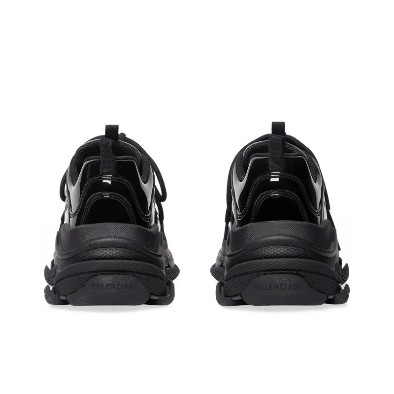 Balenciaga Triple S Low Top Chunky Sneakers Women's Black-5