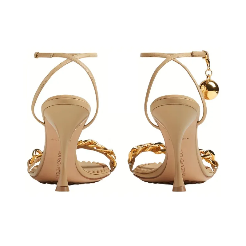 Bottega Veneta Dot One Strap Sandals Women's Sucrose-4