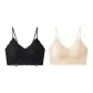 D Set-Lace Floral-Black+Skin (2 Pcs)