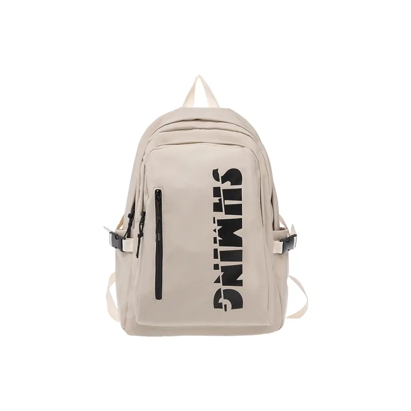 OURFUN Nylon Backpack Regular Women's Ecru/Dark Gray/Black/Green/Blue-0