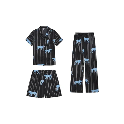 Kosrood Pajama Set Women's Quirky Stripes