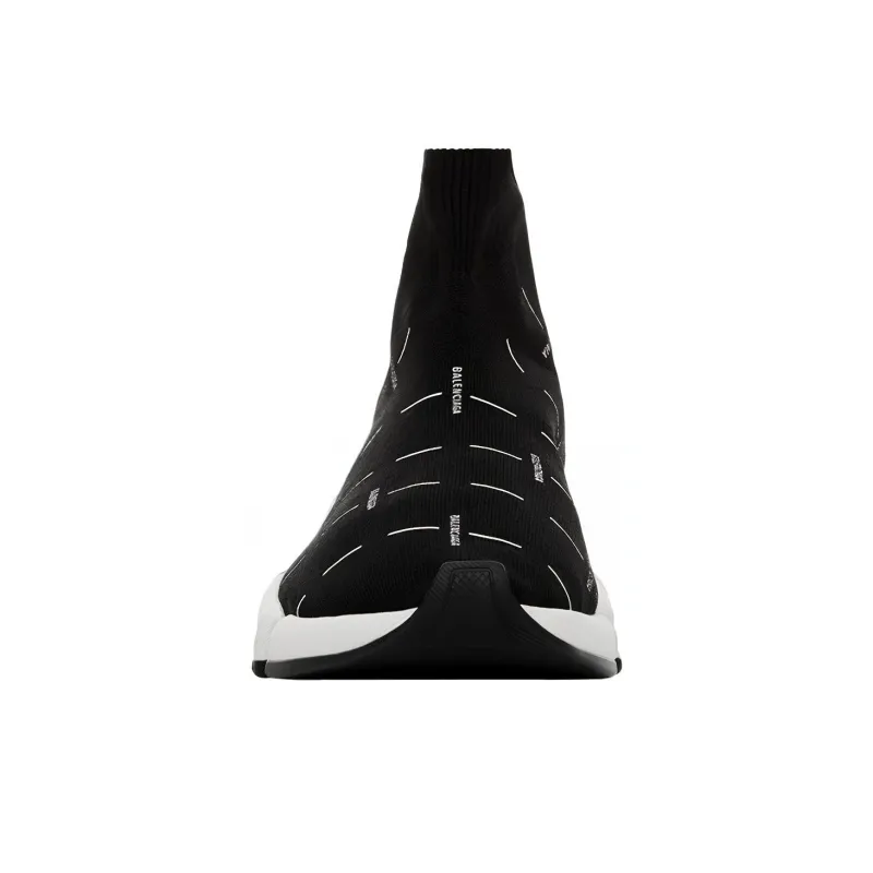 Balenciaga Speed 2.0 Black White Logo-2