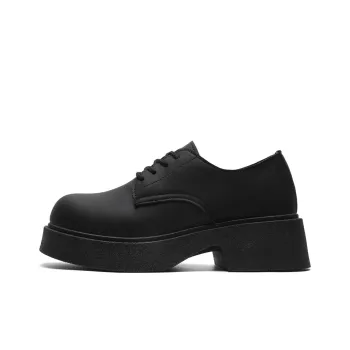 OUGLEMEN Dress Shoes Unisex Low Top Black