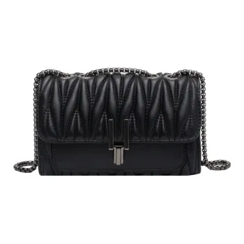 Carksky PU Small Square Bag Shoulder Bag Crossbody Bag Women's Black/White