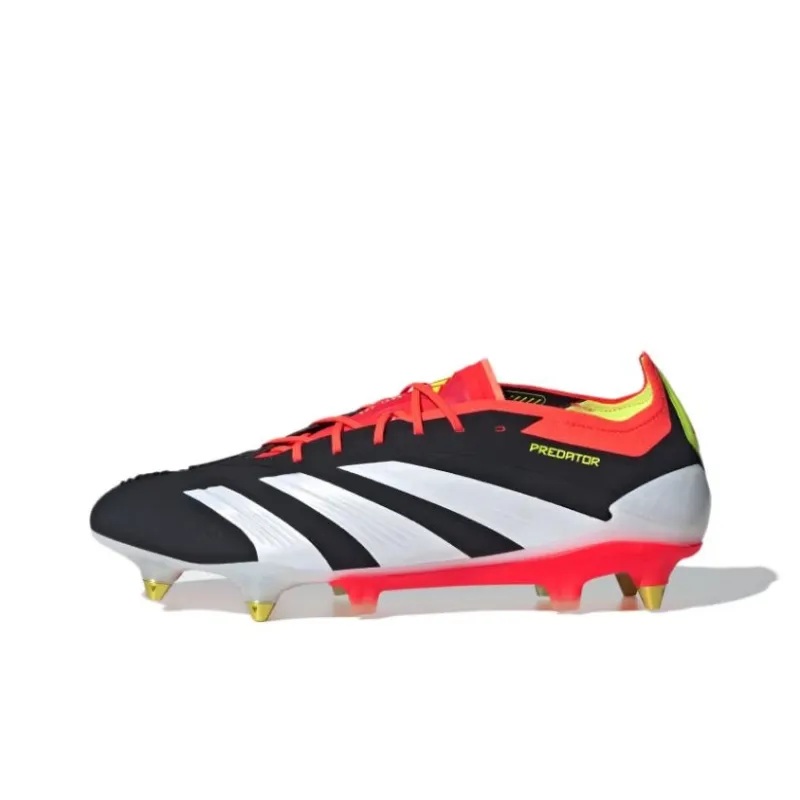 Adidas PREDATOR ELITE Soft Ground Anti Slip Wear Resistant Soccer Shoes Unisex Black White-0