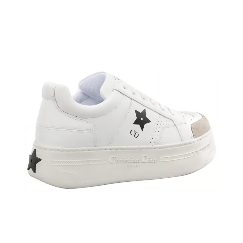 DIOR Dior Star Low Top Skateboard Shoes Women's White-3