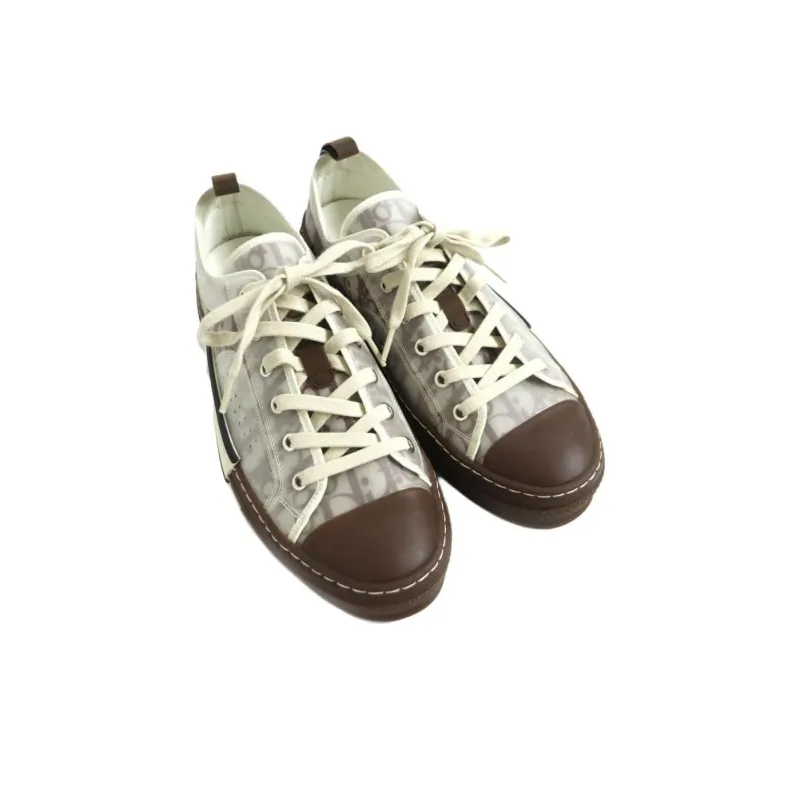DIOR B23 Low Coffee Oblique Canvas-3