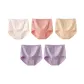 I Set-High-Rise Pastoral Style-White+Pink+Apricot+Purple+Purple (5 Pack)