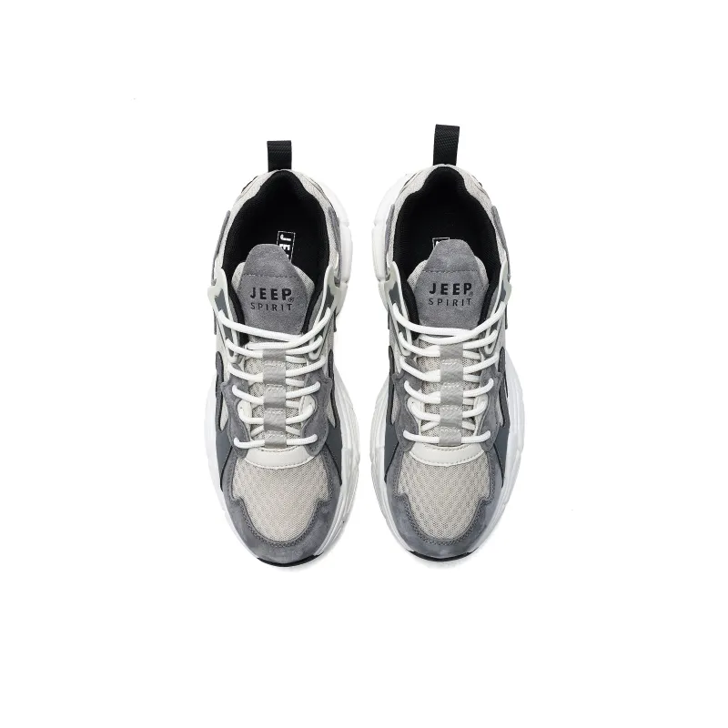 JEEP SPIRIT Cushioning, Abrasion Resistant, Breathable, Lightweight Low Top Outdoor Shoes Men's Time Gray-4