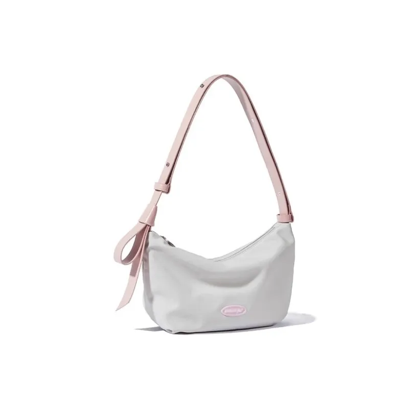 Carksky Nylon One Shoulder Crossbody Bag Regular Women's Pink/Gray-4