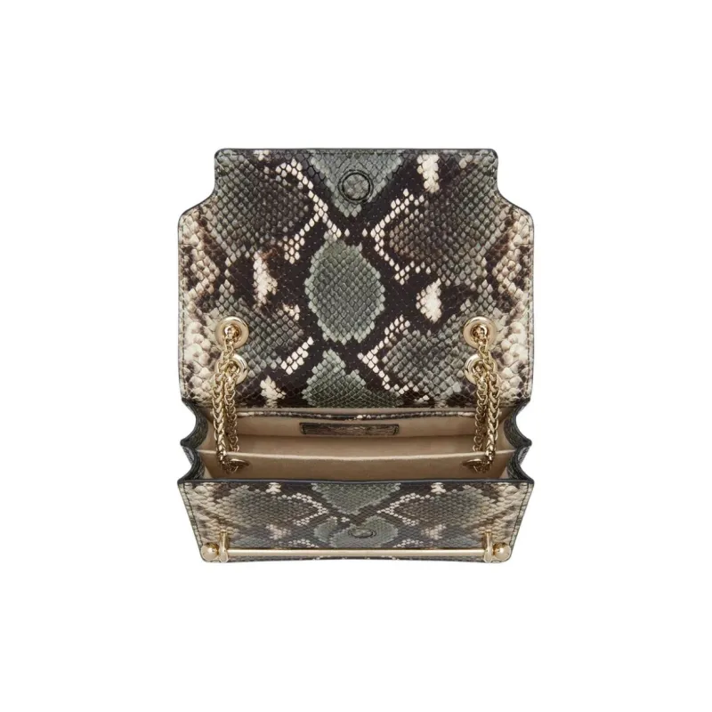 Strathberry Snakeskin Print Calfskin Crossbody Bag Shoulder Bag Mini Women's Multicolor-3