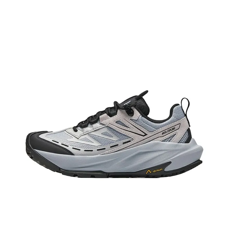 Anta Cushioning, Slip Resistant, And Abrasion Resistant Low Top Casual Running Shoes Women's Gray Black-0