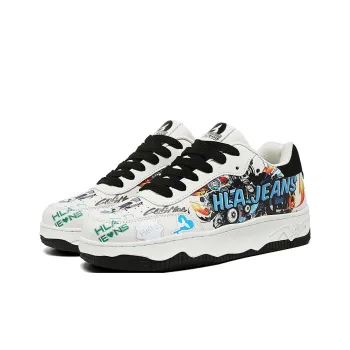HLA JEANS Skateboard Shoes Unisex Low Top Yellow, Gray, Black