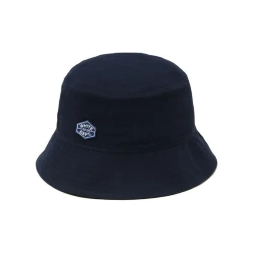 :CHOCOOLATE Cotton Bucket Hats Unisex Navy Blue