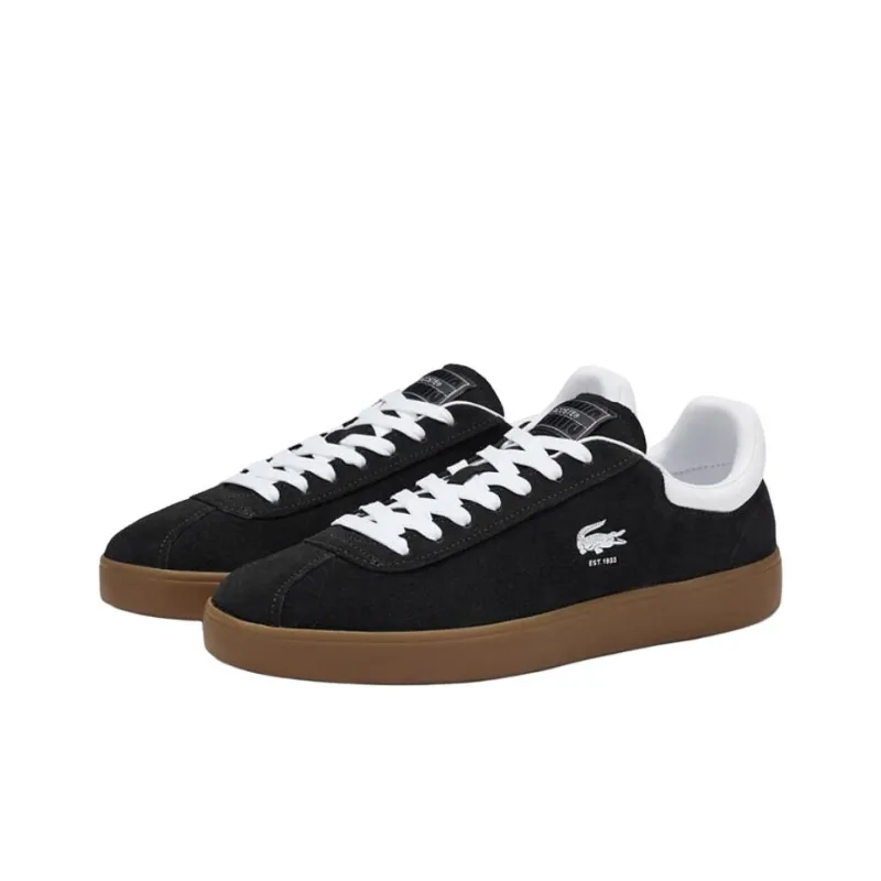 LACOSTE Low Top Skateboard Shoes Men's Black-2