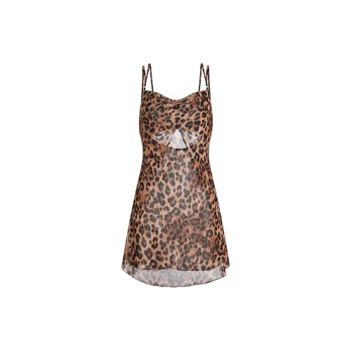 MIIOW Nightgown Women's Leopard Print