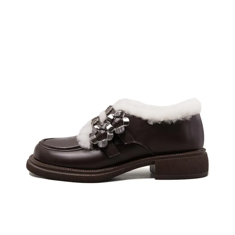 Lily Wei Loafers Women's Red Brown/Black-0