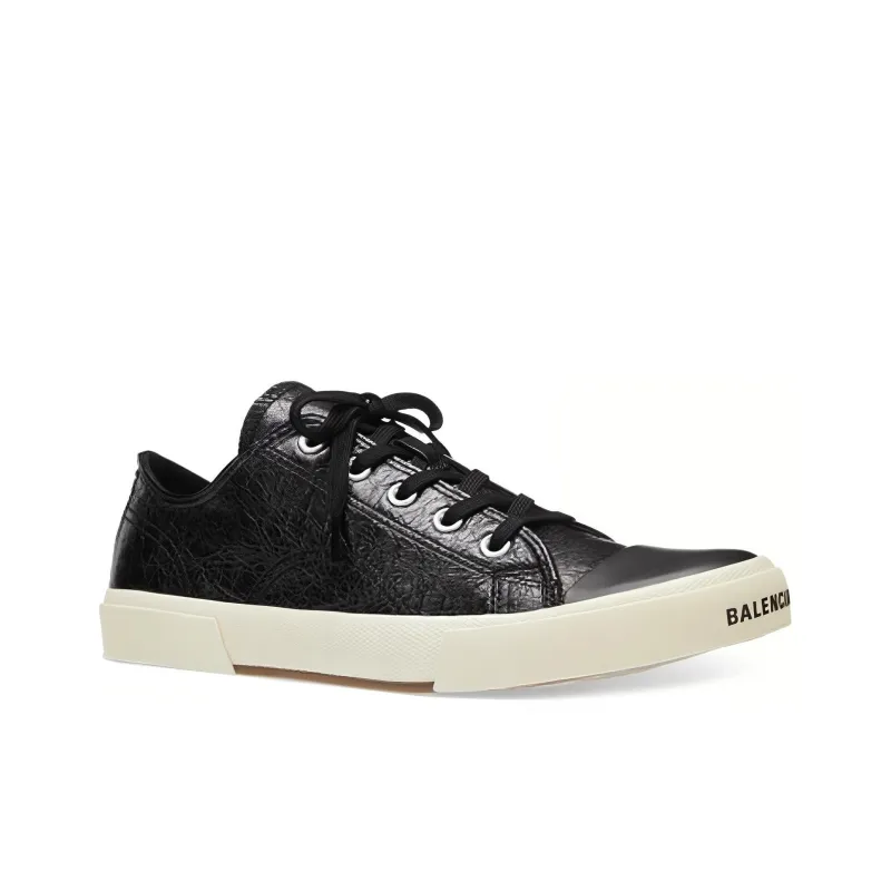 Balenciaga Paris Low Top Leather Sneaker Black-2