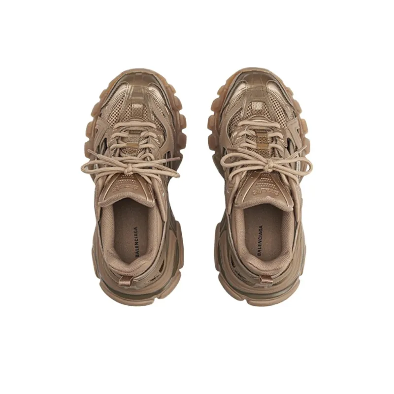 Balenciaga Track 2.0 Abrasion Resistant Low Top Casual Shoes Women's Brown-4