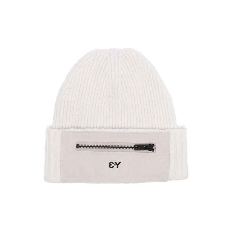 Y 3 Logo print Wool Beanie-1