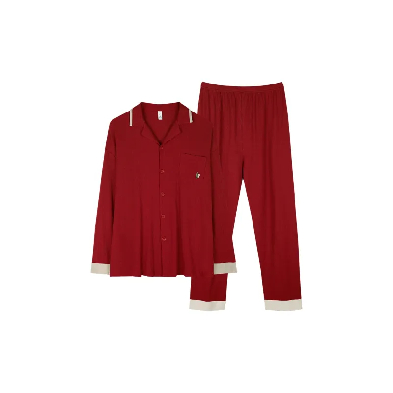 Xuan Liang Pajama Set Unisex Maroon-1