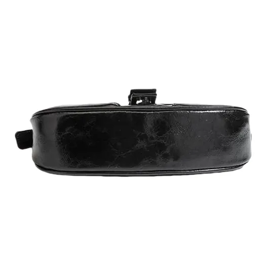 Carksky PU Portable Crossbody Bag Shoulder Bag Regular Women's Black/Silver-3