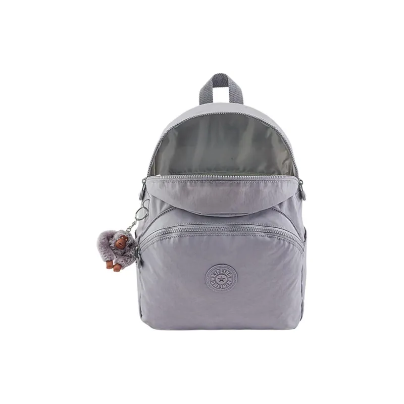 Kipling Polyamide With Nylon Backpack Large Size Unisex Dove Gray-3