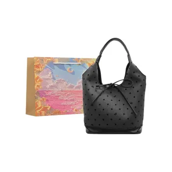 BRINCH Nylon Shoulder Bag Women's Polka Dot Bowknot/Plaid Bowknot