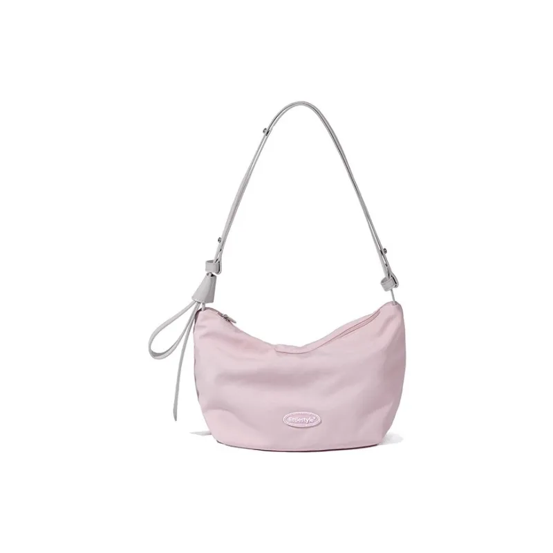 Carksky Nylon One Shoulder Crossbody Bag Regular Women's Pink/Gray-0