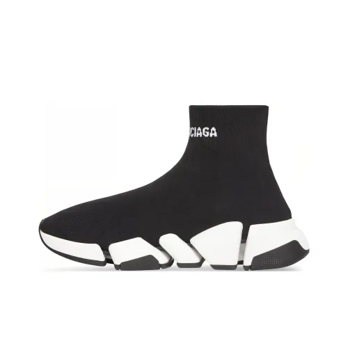 Balenciaga Speed 2.0 Casual Shoes Women's High-Top Black