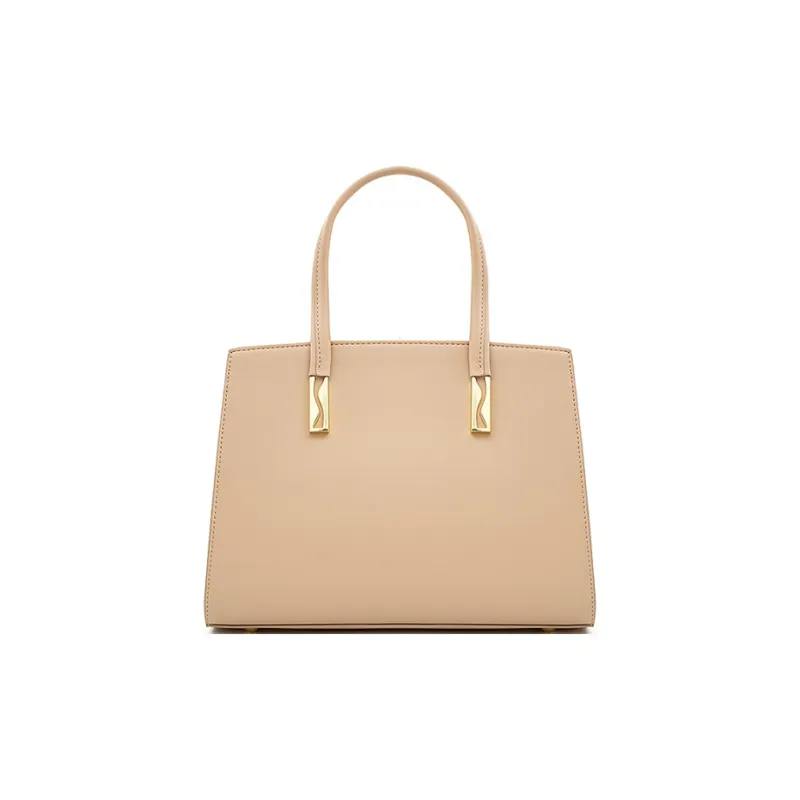 Vigno Synthetic Leather Handbag, Shoulder Bag Medium Size Women's Apricot/Pink/Blue/Brown/Black-4