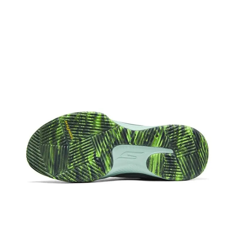 Skechers SKX Anti Slip Wear Resistant Low Top Running Shoes Men's Gray Green-4