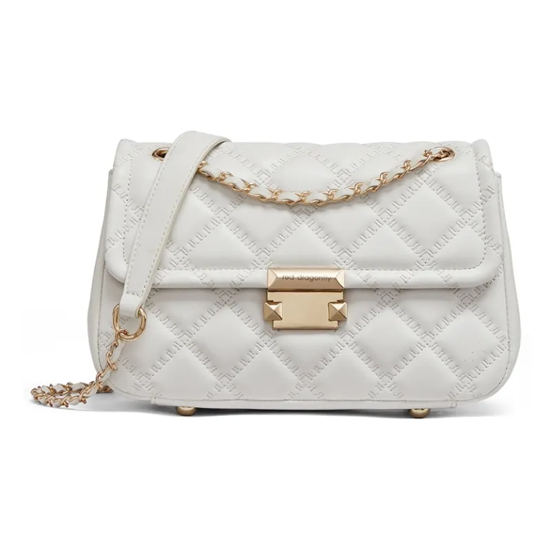 RED DRAGONFLY Cow Leather Crossbody Bags Shoulder Bags Regular Women's Silver/Ecru/Black-5