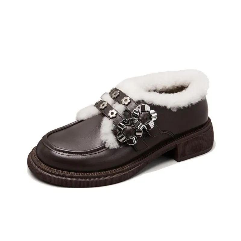 Lily Wei Loafers Women's Red Brown/Black-1