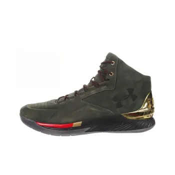 Under Armour Curry 1 Lux Mid Suede Downtown Green