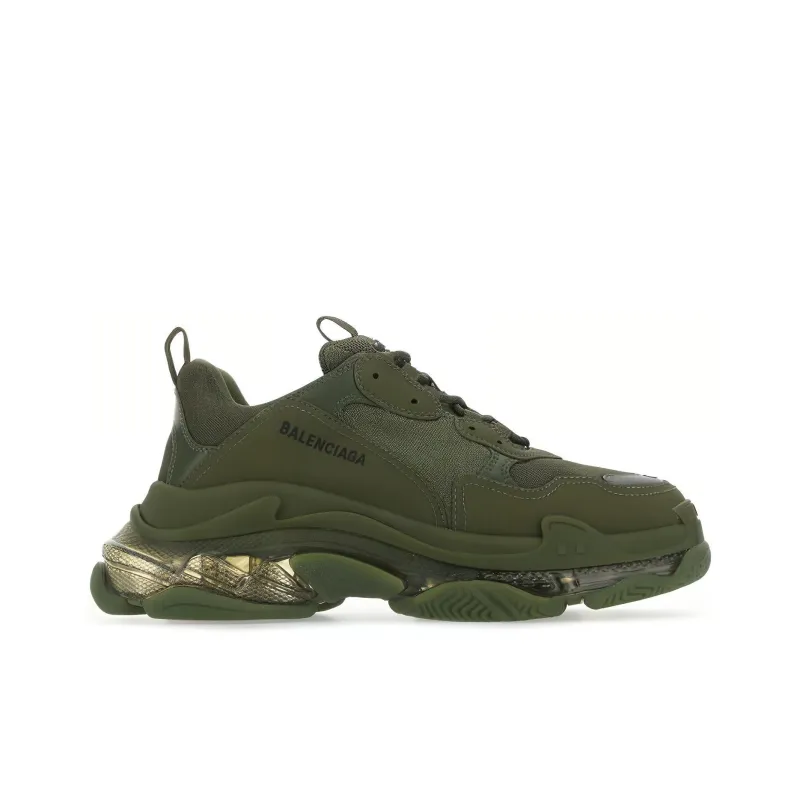 Balenciaga Triple S Clear Sole Dark Green-1