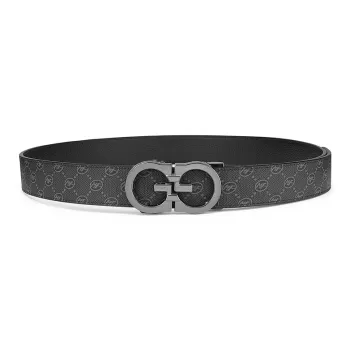 FAIRWHALE Pvc Leather Belts Men's Width 3.5CM