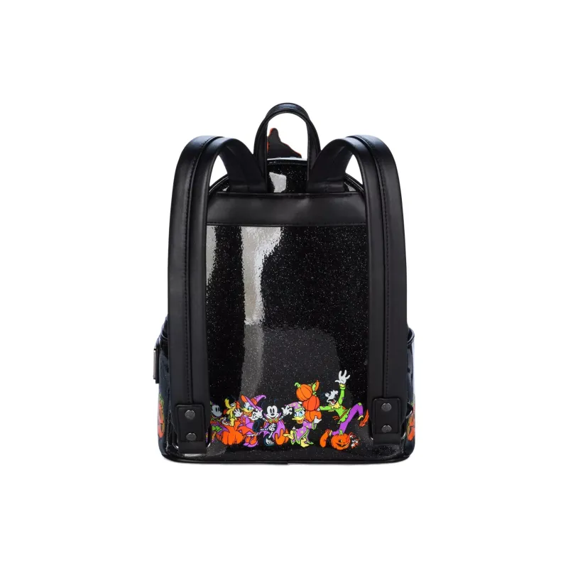 Disney Polyurethane PU Bonded PVC Backpack Mini Women's Black-1