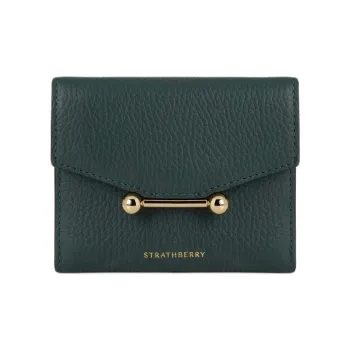 Strathberry Calfskin Wallet Regular Women's Dark Green