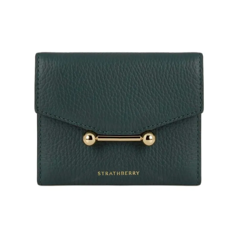 Strathberry Calfskin Wallet Regular Women's Dark Green-0
