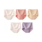 J Set-High-Rise Pastoral Style-Pink+Apricot+Purple+White+White (5 Pack)