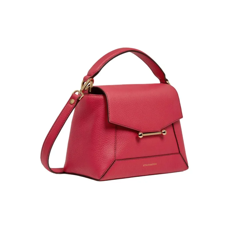 Strathberry Grained Calfskin Handbag Shoulder Bag Crossbody Bag Women's Red-1