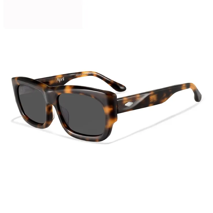 APRIL Plate Frame Square Sunglasses Unisex-5