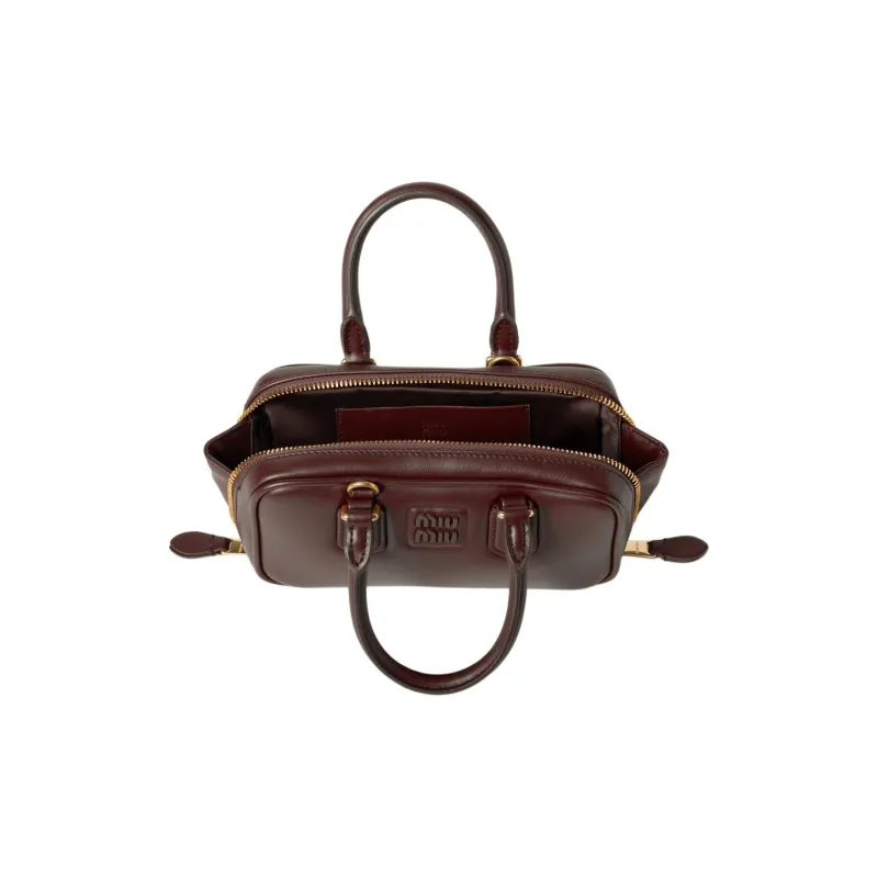 MIU MIU Arcadie Series Leather Shoulder Bag, Crossbody Bag, Handbag Mini Women's Briarwood-3