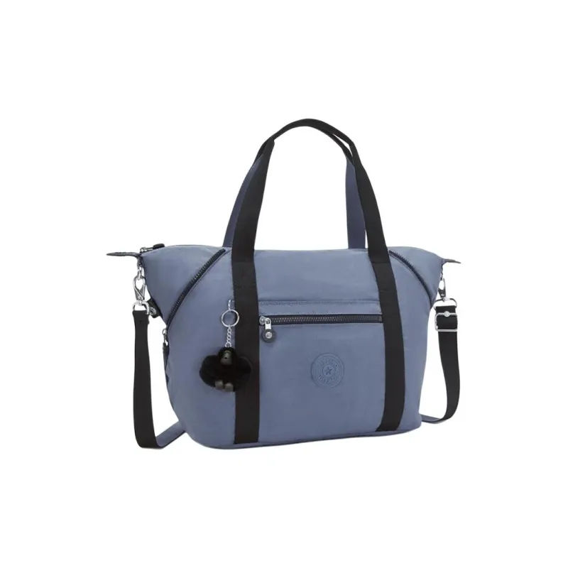 Kipling Polyamide With Nylon Tote Bag Shopping Bag Crossbody One Shoulder Handbags Large Size Unisex Gray Blue & Black-1